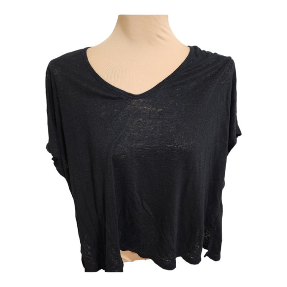 Vince linen dolman sleeves blouse size medium black - Picture 1 of 7